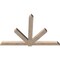 Ekena Millwork Kennewick Smooth Timber Gable Bracket, Douglas Fir, 84"W x 56"H x 3 1/2"D x 5 1/2"F, 16/12 Pitch GBW084X56X0406KEN00SDF - alternate 2